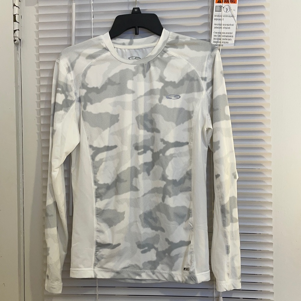 Champion White Grey Camo Long Sleeve Top!